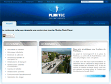 Tablet Screenshot of pluritec.qc.ca